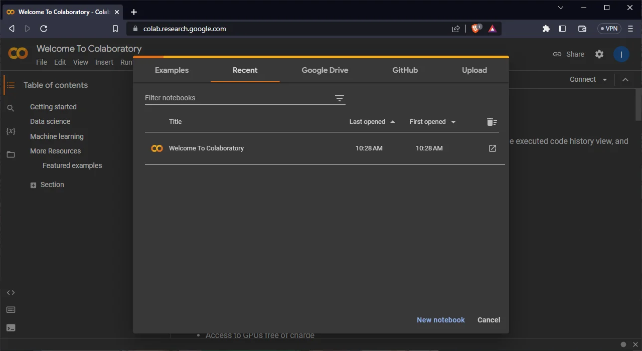Google Colab interface showing GPU runtime and code cells